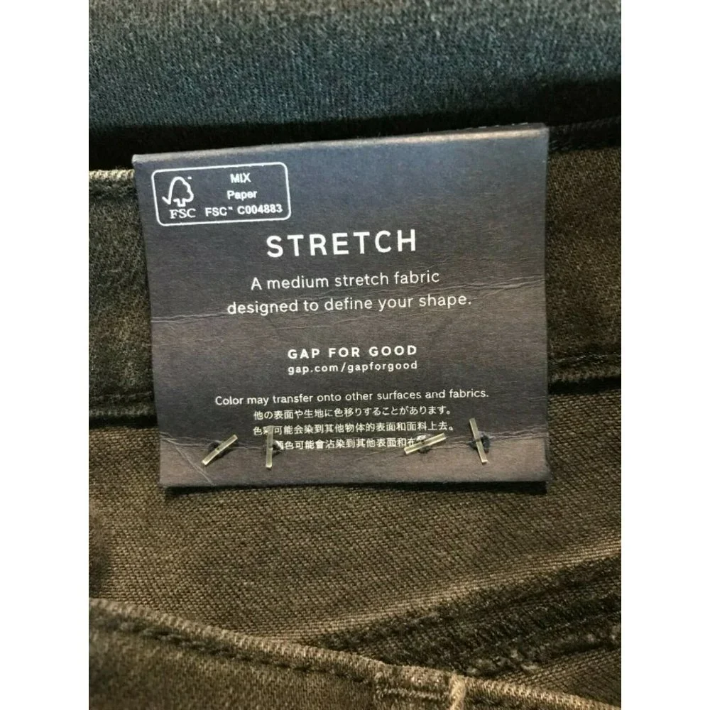 NWT GAP Women's Classic Straight Jeans 28 Faded Black Stretch #50679 - Picture 5 of 6